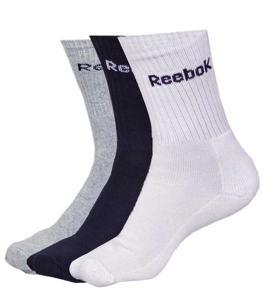 Reebok Multicolor Cotton Socks - Set Of 3: Buy Online at Low Price in ...