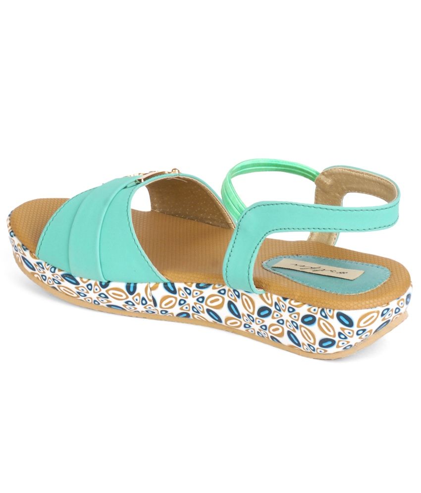 light green heeled sandals