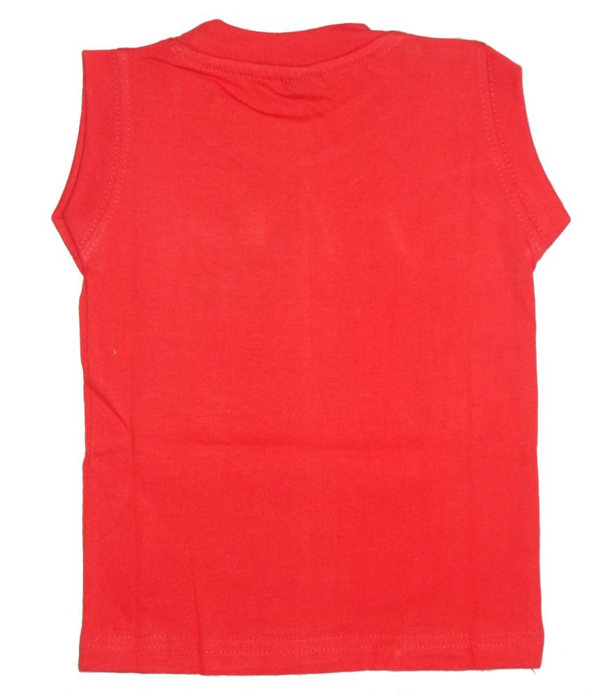 Plipsh Orange Cotton Sleeveless T-Shirt - Buy Plipsh Orange Cotton ...
