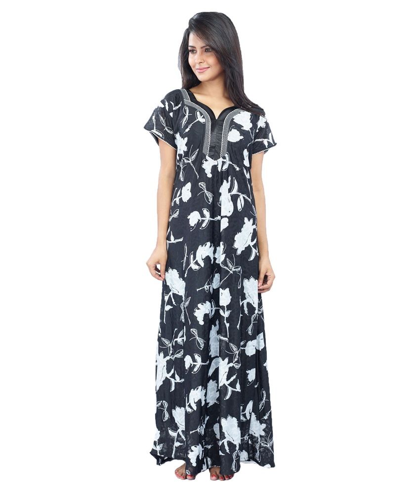 black net night gown