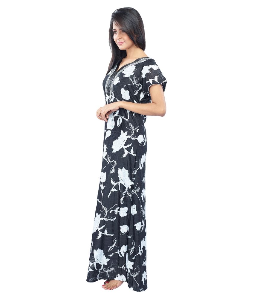 black net night gown