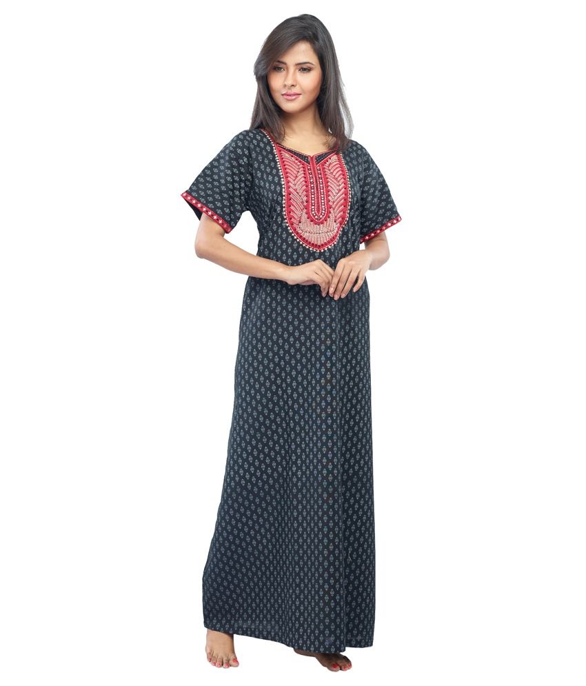 Buy Juliet Black Viscose Nighty Online at Best Prices in India - Snapdeal