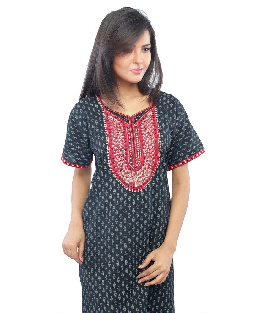 Buy Juliet Black Viscose Nighty Online at Best Prices in India - Snapdeal