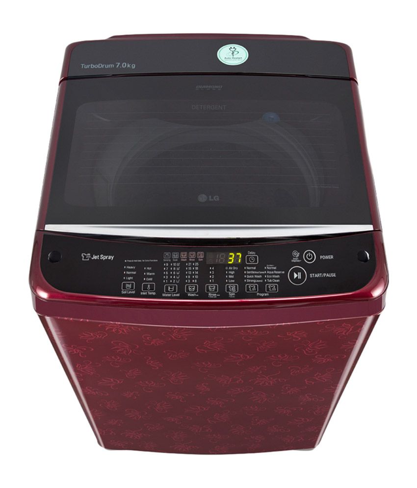 Lg 7 Kg T8068teel3 Fully Automatic Top Load Washing Machine Dark Red Pattern Price In India Buy Lg 7 Kg T8068teel3 Fully Automatic Top Load Washing Machine Dark Red Pattern Online On Snapdeal
