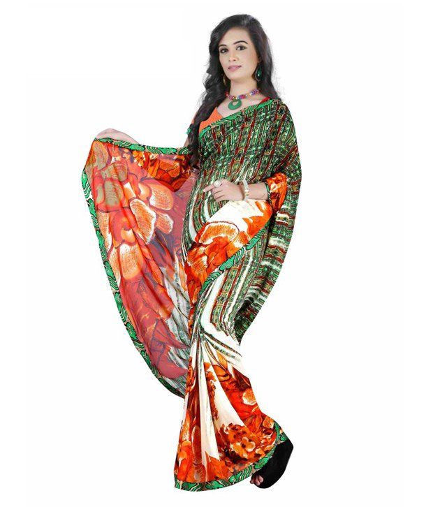 semi saree gown