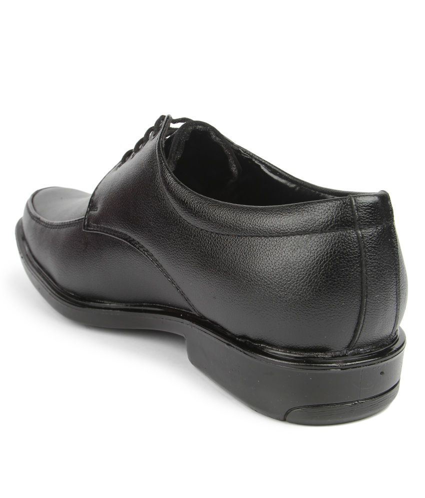 Oval Black Leather Formal Shoes Price in India- Buy Oval Black Leather ...