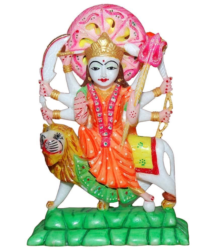 Shoppersbeach Textured Marble Durga Idol Buy Shoppersbeach Textured