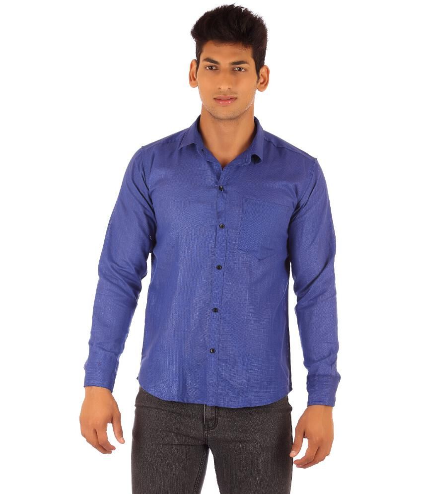 Ojjo Blue Casuals Shirt - Buy Ojjo Blue Casuals Shirt Online at Best ...