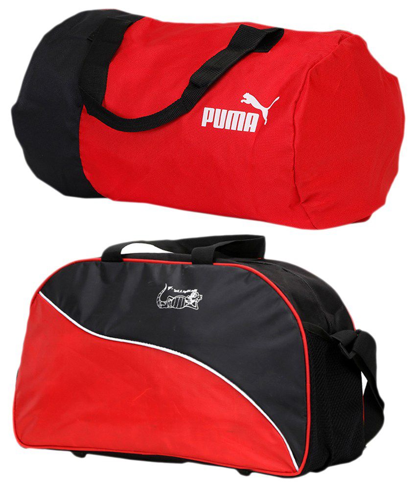 Puma Red and Black Polyester and - Pack 