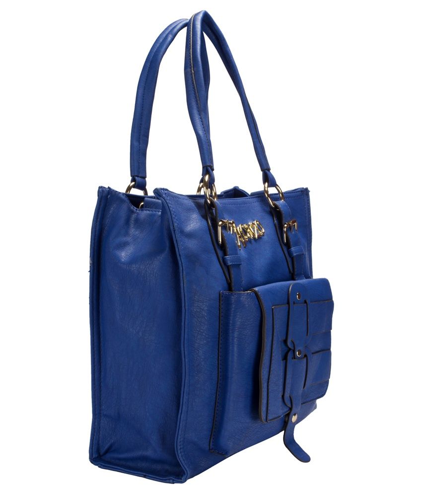 Alonzo Blue Zip Closure Shoulder Bag - Buy Alonzo Blue Zip Closure ...