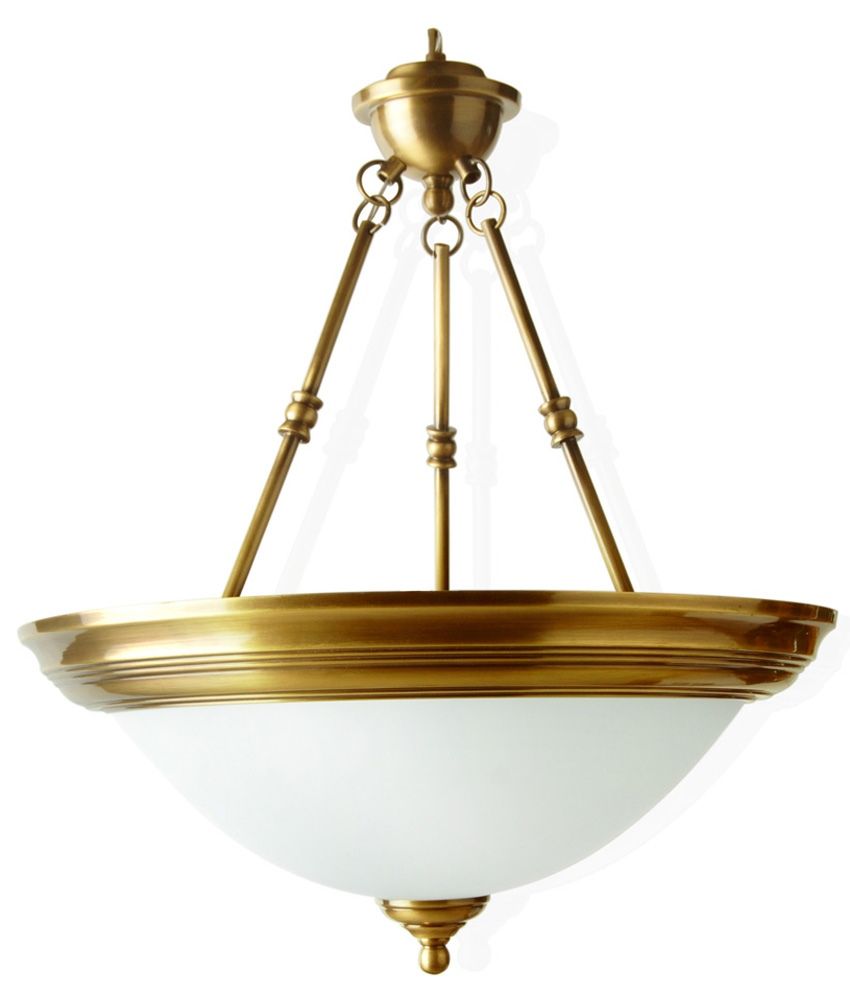 Fos Lighting Dish Antique Brass 3 Light Hanging Light: Buy Fos Lighting ...