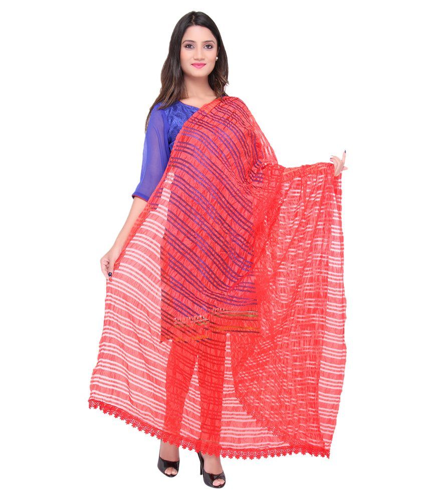 red gown with dupatta