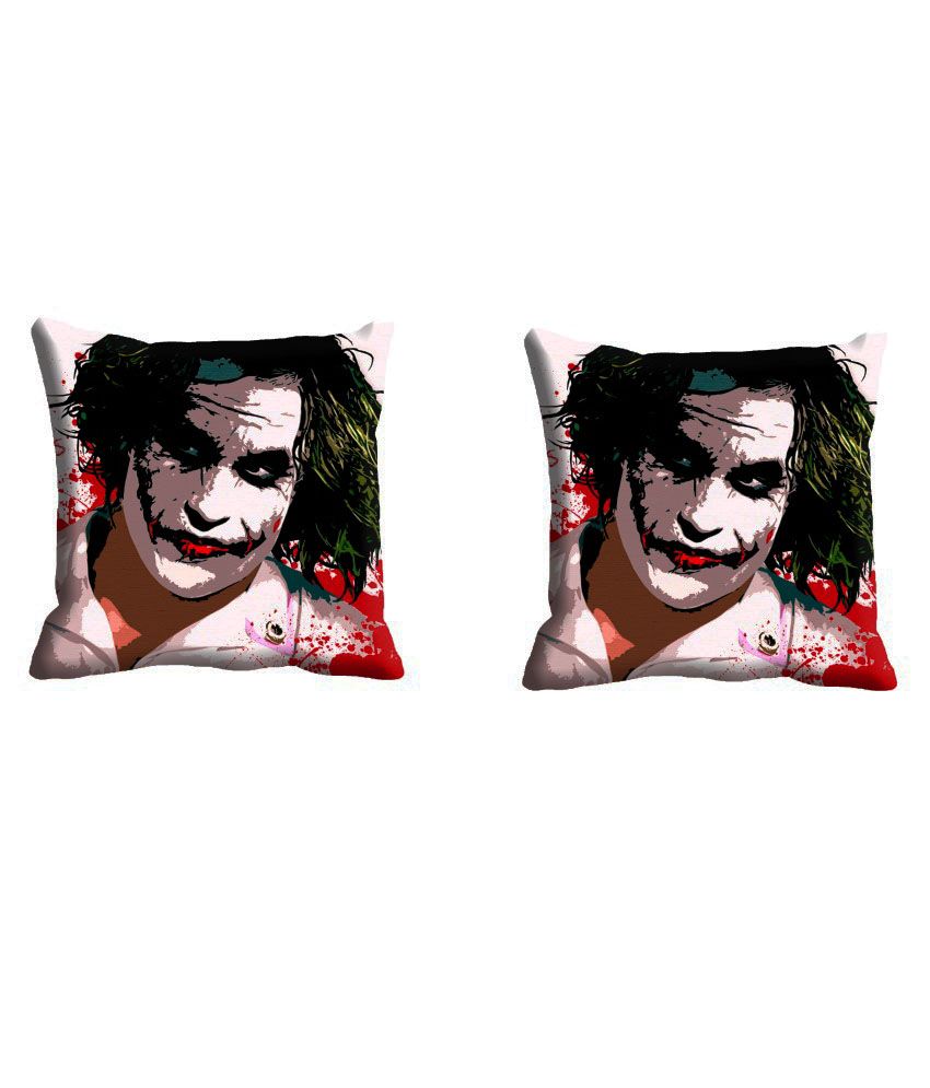 Harshita Enterprises Printed Poly Cotton Cushion Covers Pack Of 2