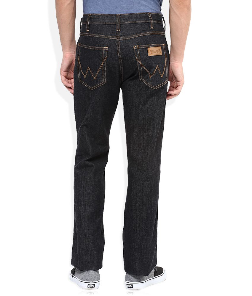Wrangler Black Regular Fit Jeans - Buy Wrangler Black Regular Fit Jeans ...