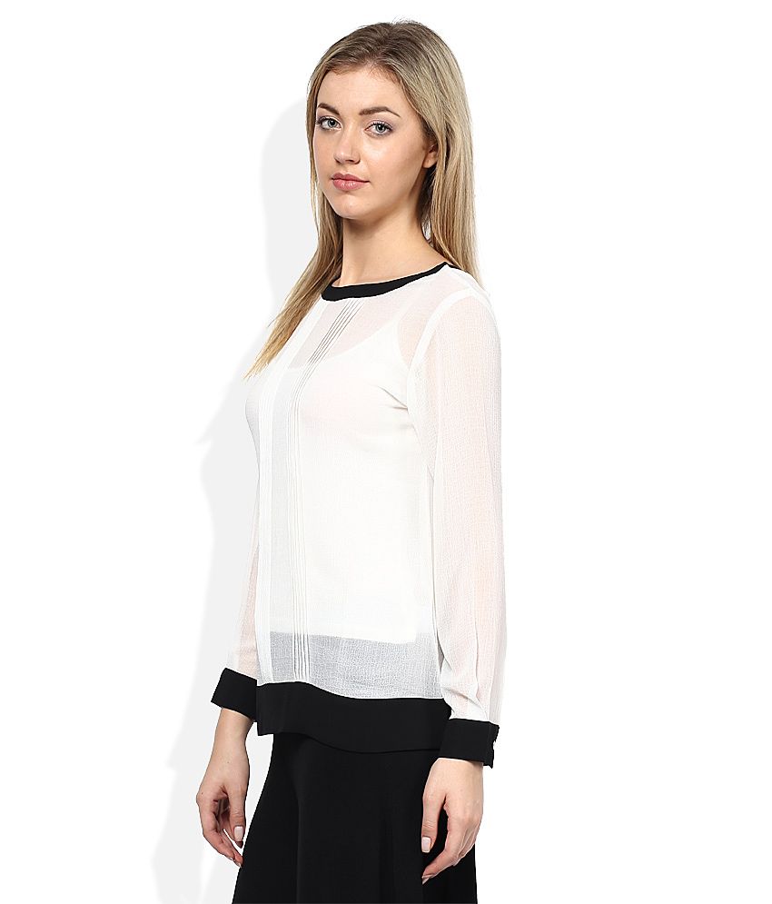 AND White & Black Sheer Top Buy AND White & Black Sheer Top Online at Best Prices in India on