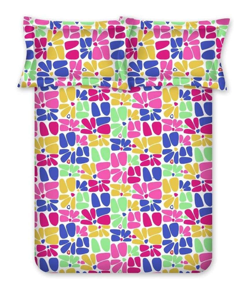 Bombay Dyeing Camellia MultiColour Double Bedsheet With 2 Pillow
