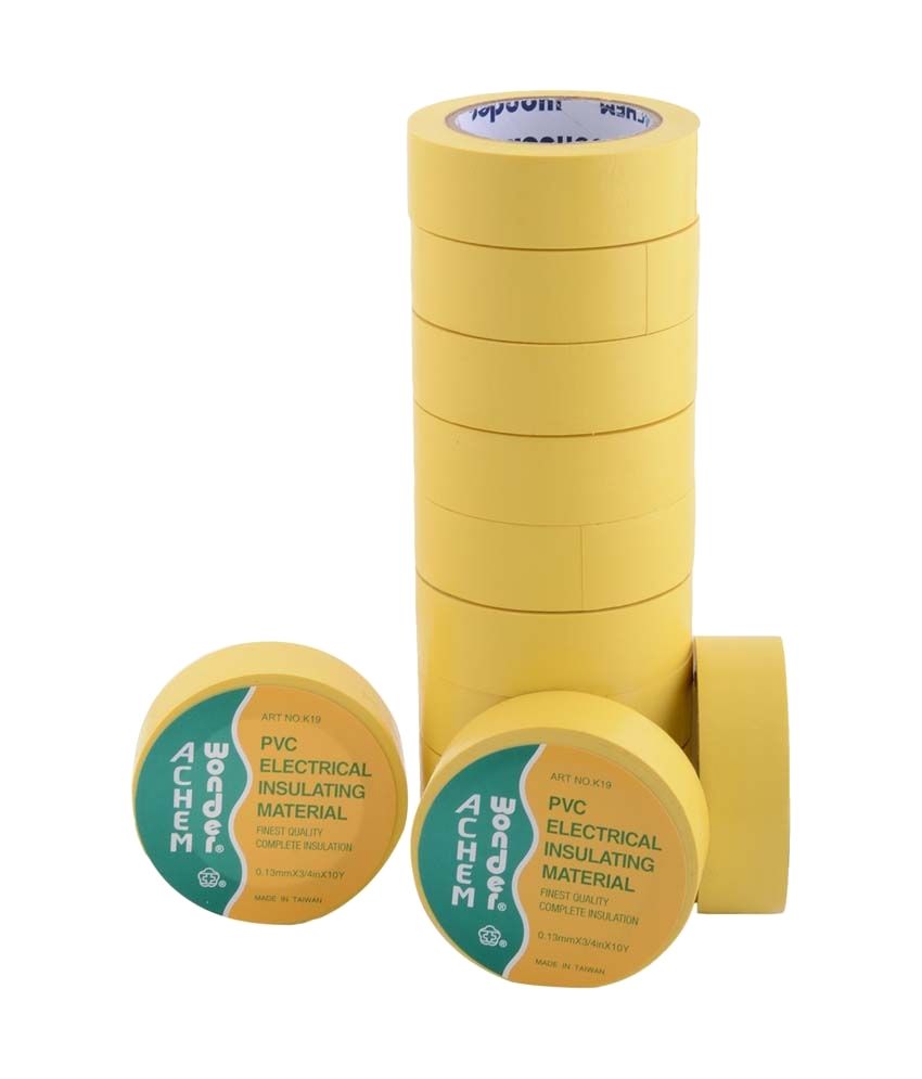 Buy Achem Yellow Pvc Insulation Tape Pack Of 10 Online at Low Price in