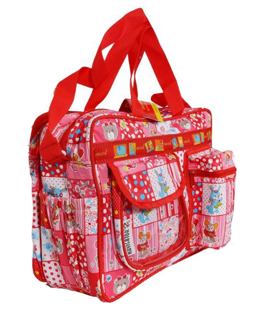 Buy Uxpress Polyester Daiper Bag-Red & White at Best Prices in India ...