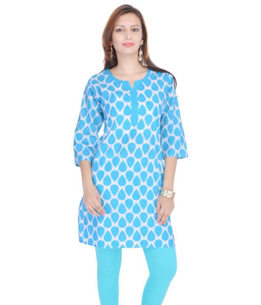 Ladies Cotton Kurtis Blue Cotton Kurti Buy Ladies Cotton Kurtis Blue