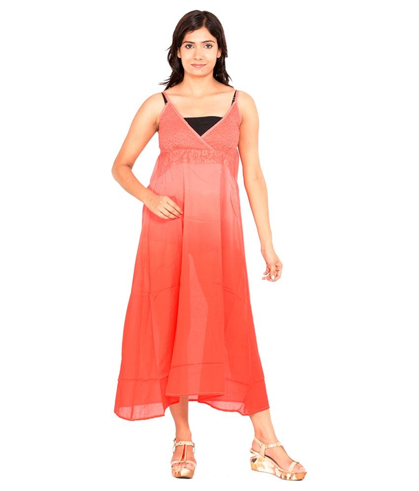 Sakhi Styles Orange Viscose Dresses - Buy Sakhi Styles Orange Viscose ...