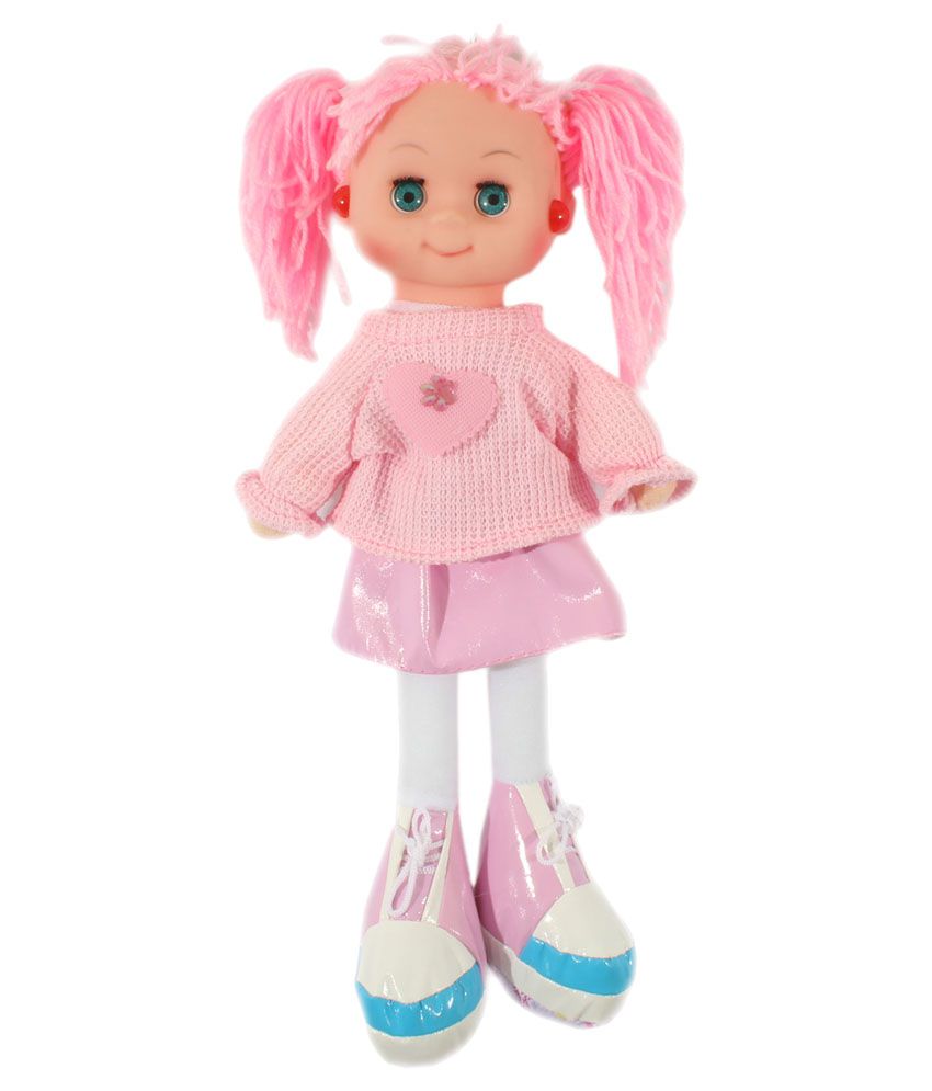 baby doll with pink hair