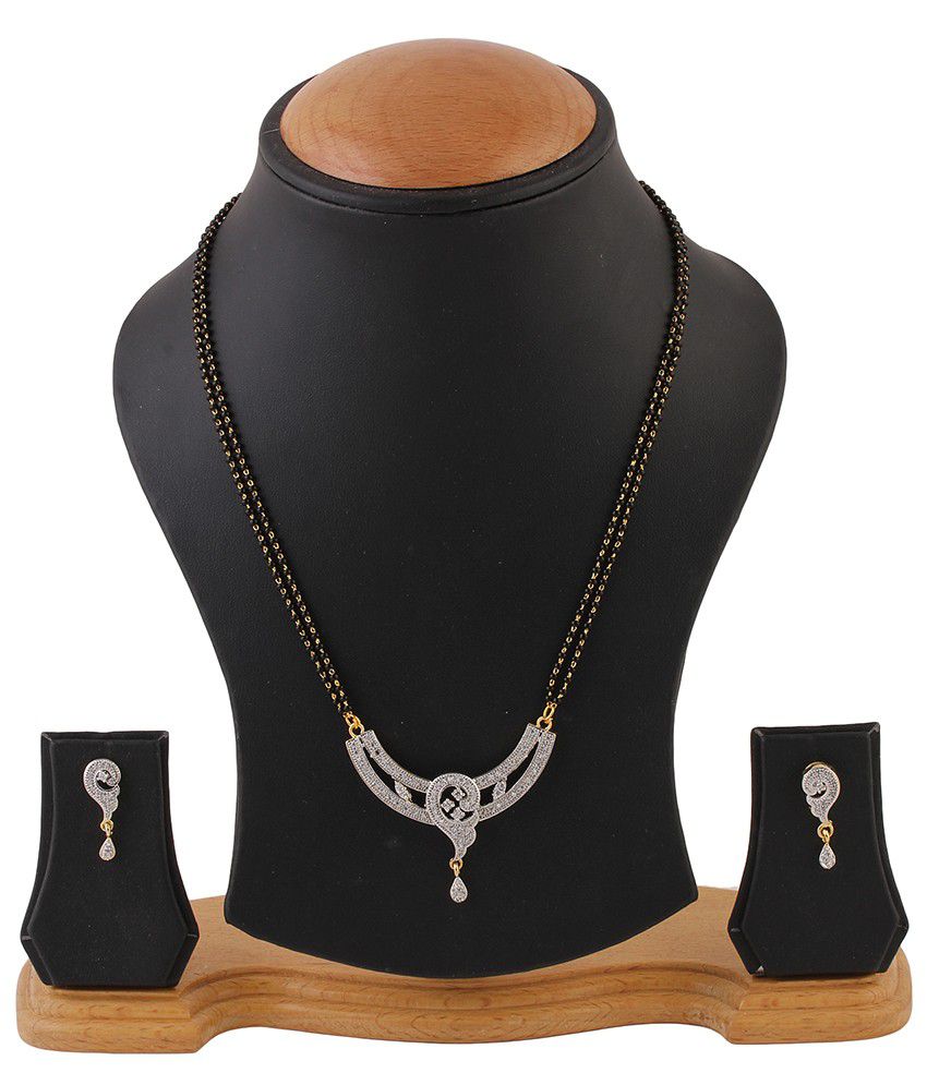     			Youbella Silver Alloy Mangalsutra Set With Chain