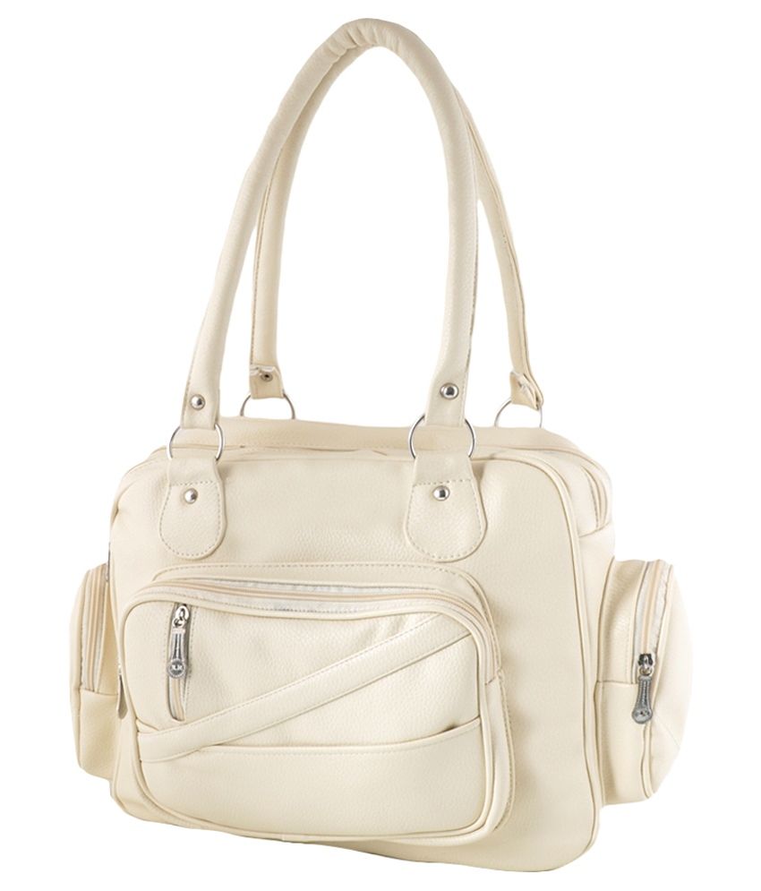 plain white shoulder bag