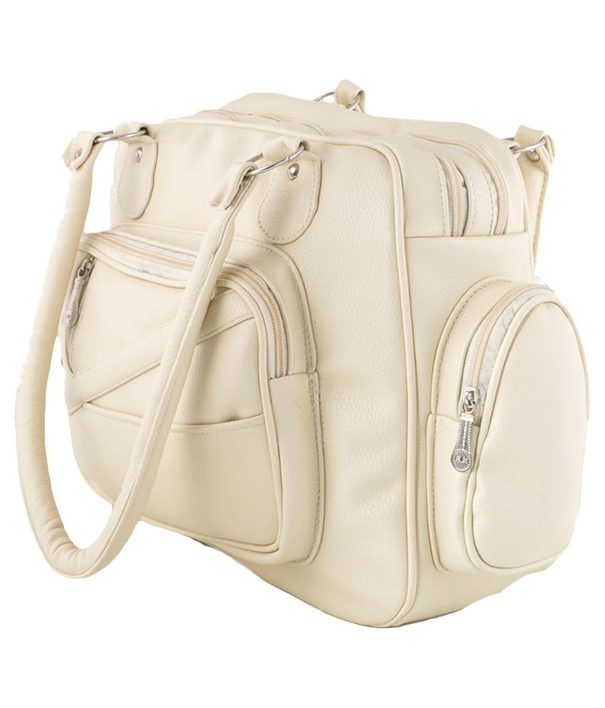 plain white shoulder bag