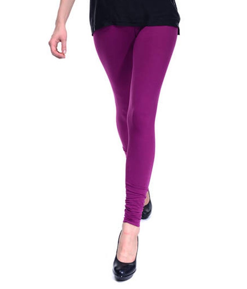 Viscose Purple Viscose Leggings Price in India Buy Viscose Purple