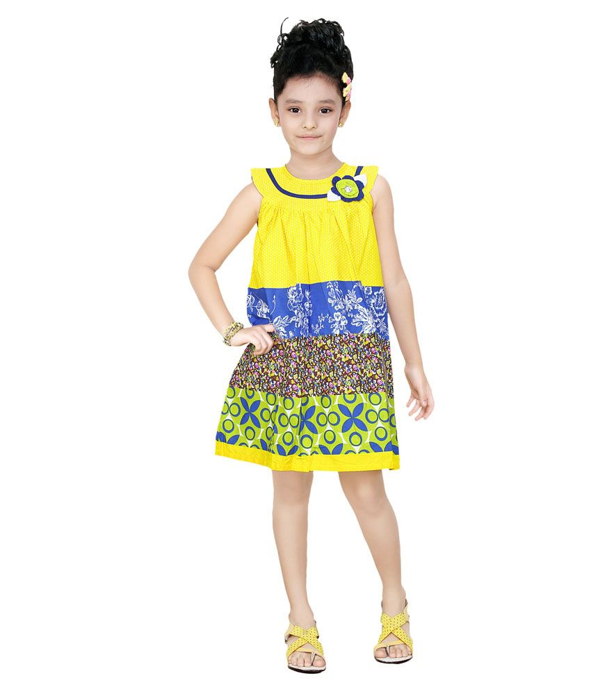 Trendy Girls Yellow Frocks - Buy Trendy Girls Yellow Frocks Online at ...