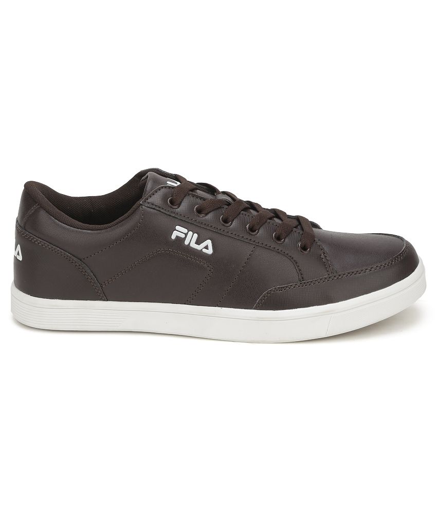 brown fila trainers