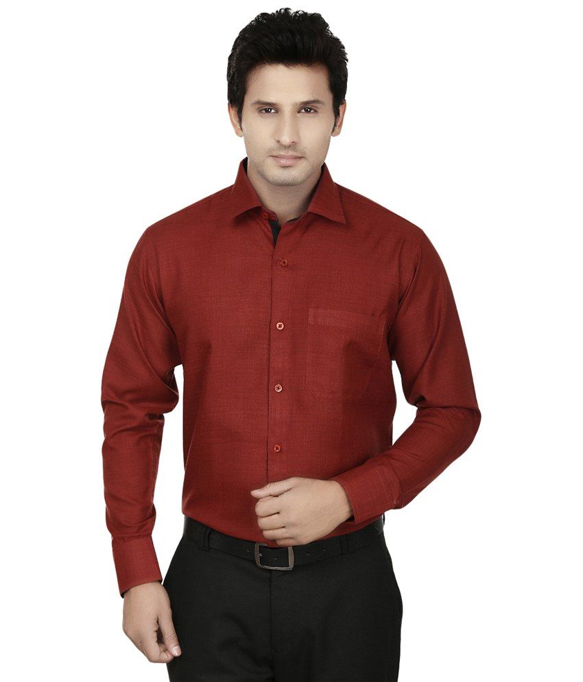 formal maroon shirt combination