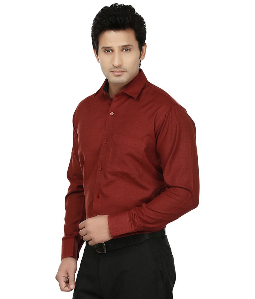 formal maroon shirt combination