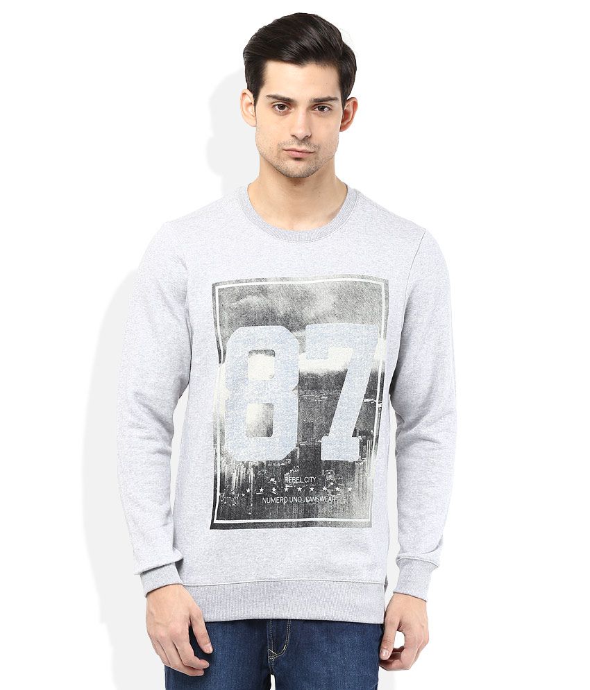 Numero Uno Grey Sweatshirt - Buy Numero Uno Grey Sweatshirt Online at ...