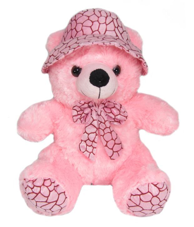     			Tickles Pink Cap Teddy with Tie Stuffed Soft Plush Animal Toy Love Girl (Color: Pink Size: 35 cm)