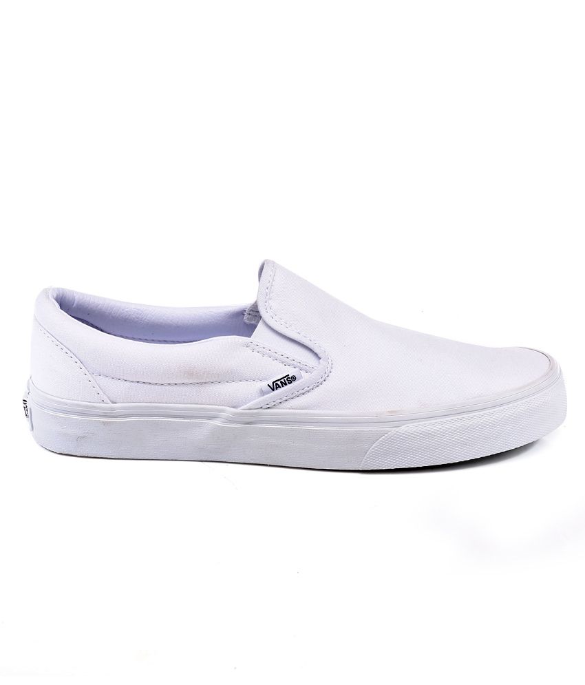 slip on white vans size 4