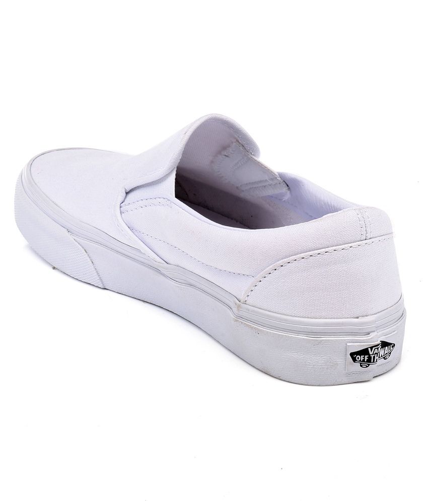 slip on white vans size 4