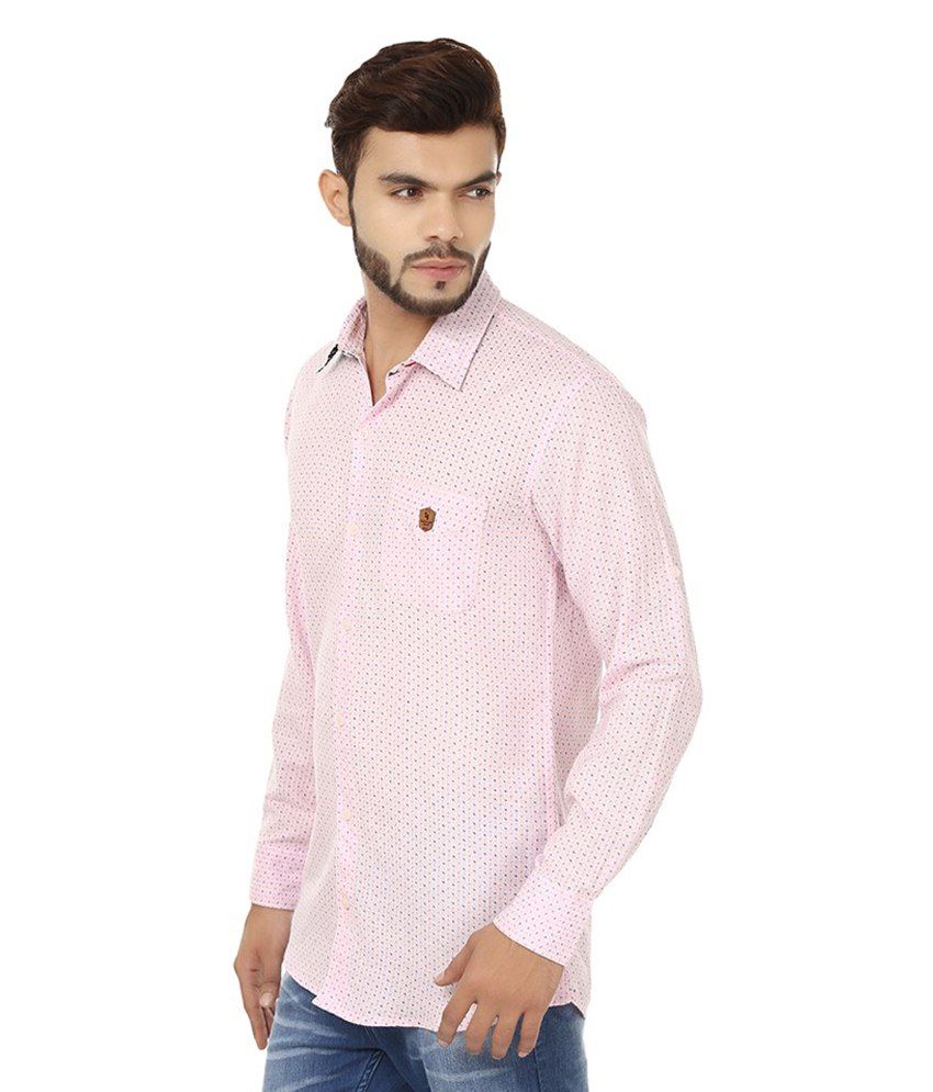 pink casual shirt