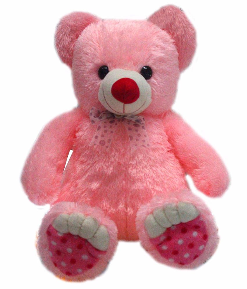 pink teddy bear with bow