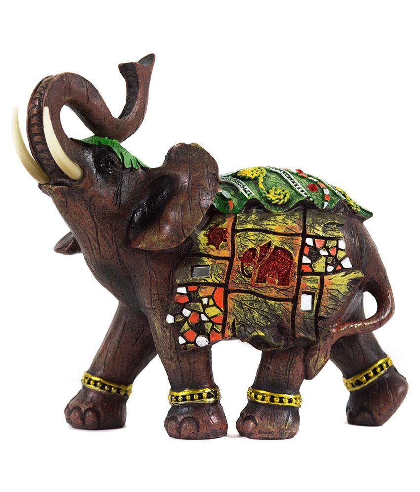 Indian Decor Company Brown Elephant Showpiece: Buy Indian Decor Company ...