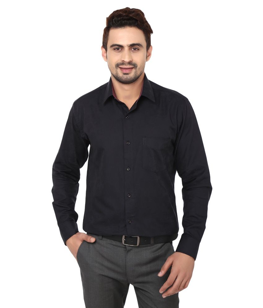 K F Garments Black Formal Shirt - Buy K F Garments Black Formal Shirt ...