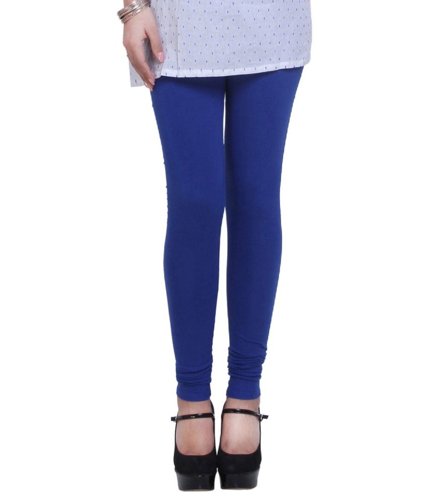 A Creations Blue Cotton Leggings Price in India Buy A Creations Blue