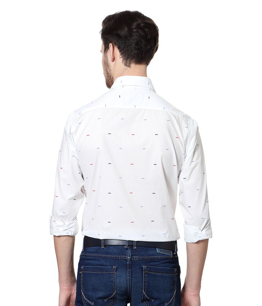 Louis Philippe White Cotton Shirt - Buy Louis Philippe White Cotton Shirt Online at Best Prices ...