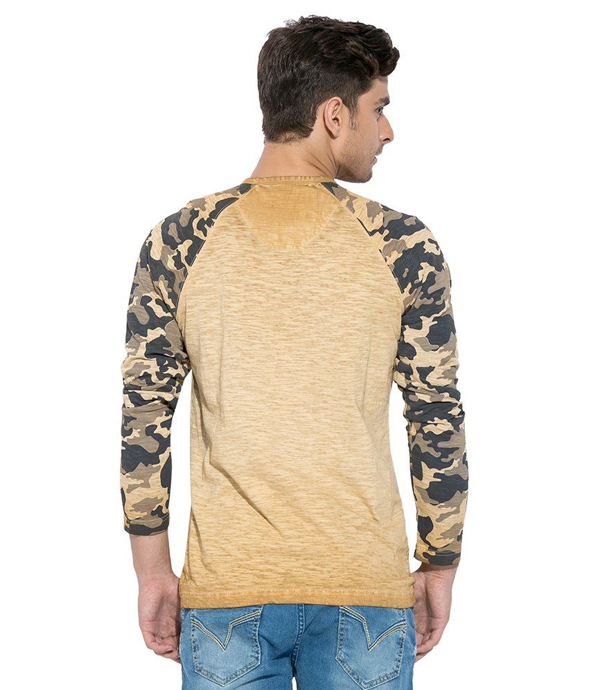 orange and blue button down