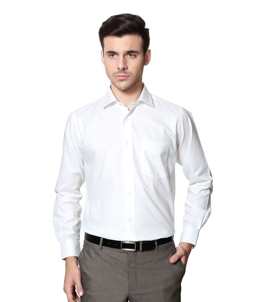 Van Heusen White Cotton Shirt - Buy Van Heusen White Cotton Shirt ...