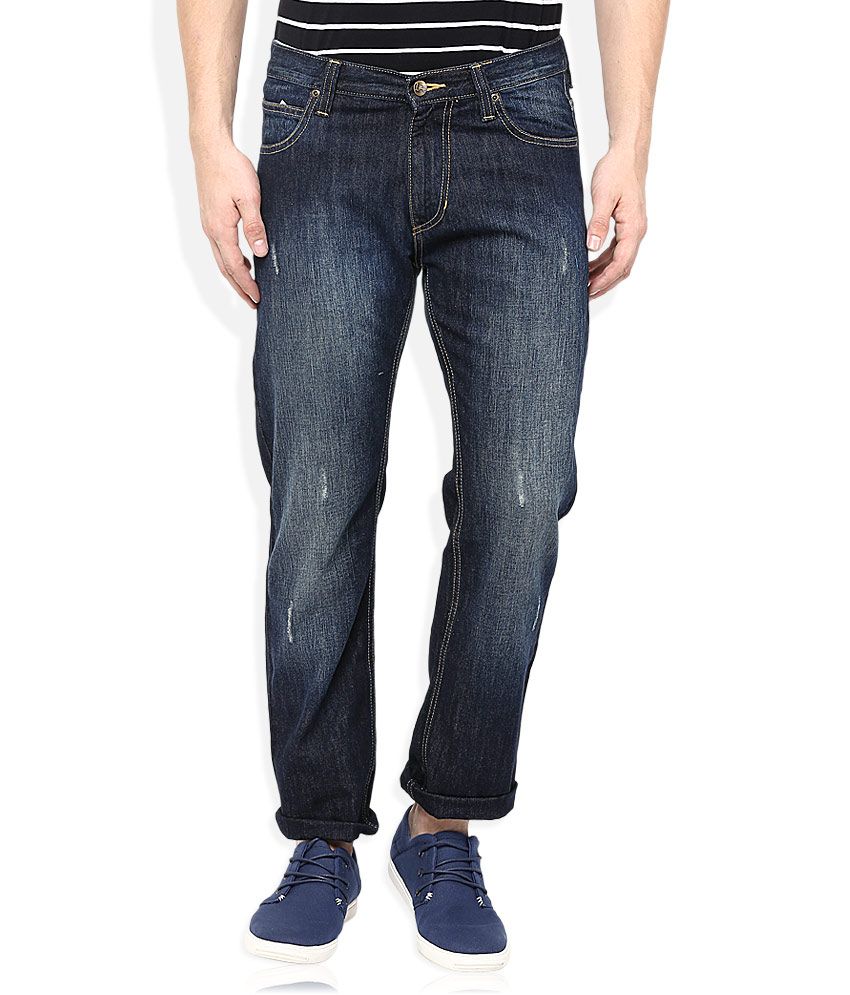 men's dark blue jeans slim fit