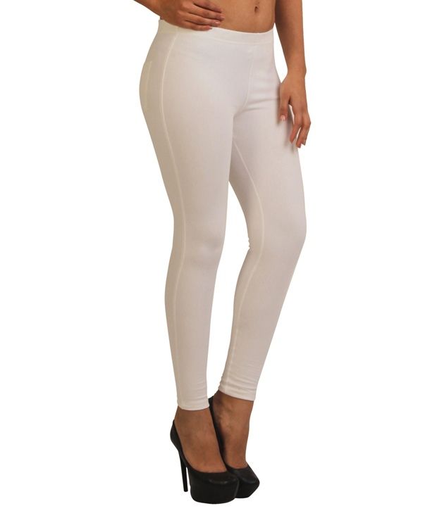 petite white jeggings