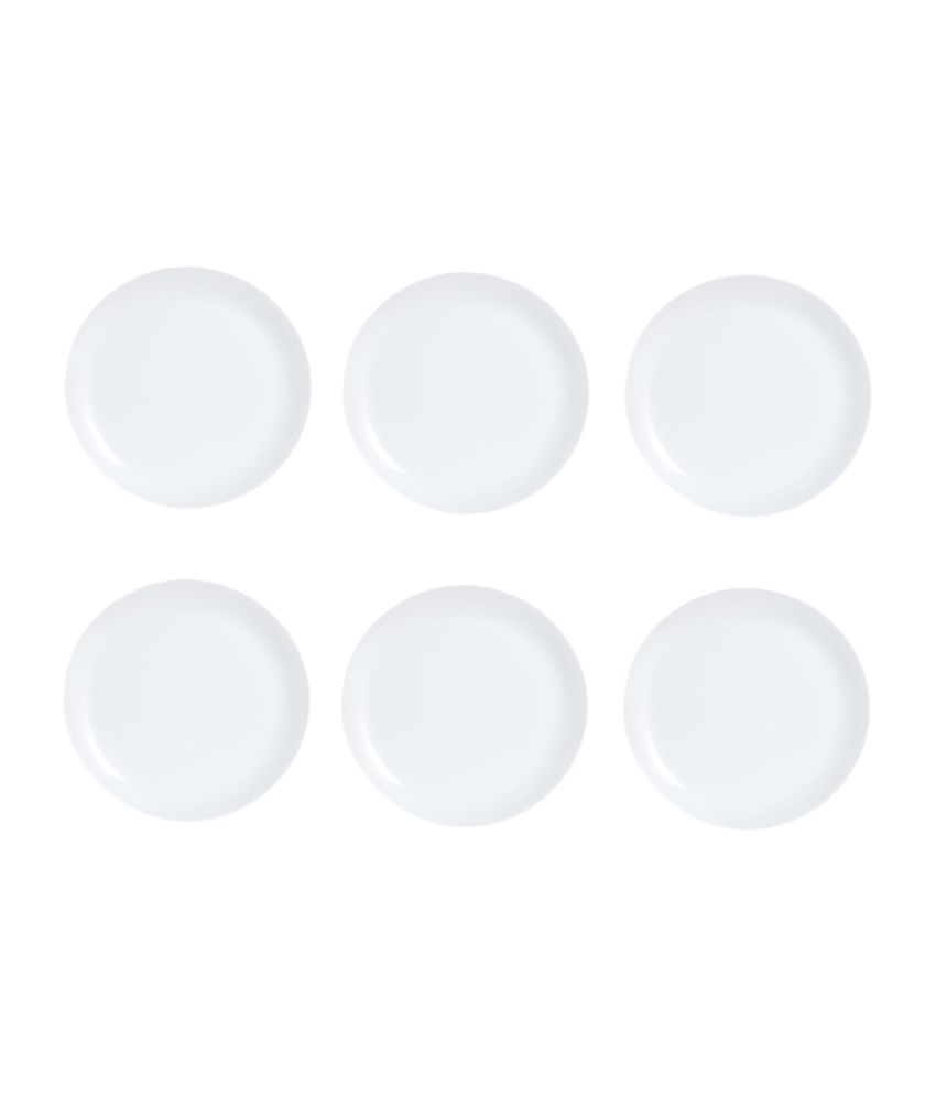 Luminarc White Diwali Large Dinner Plate - 27.3 cm (Set of 6): Buy ...