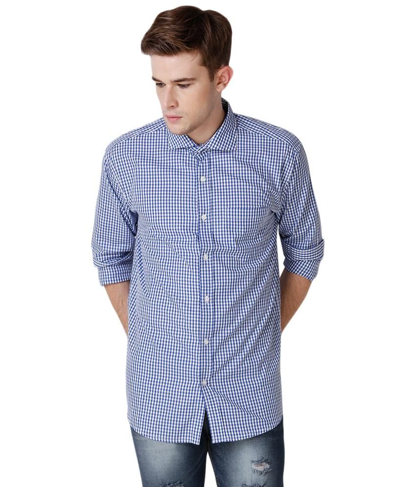 Yepme White & Blue Wilmar Checkered Casual Shirt for Men - Buy Yepme ...