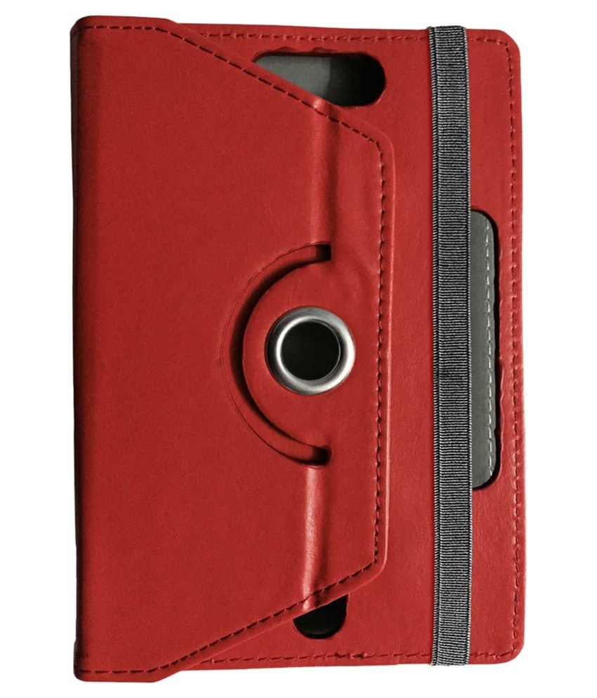 Kolorfame Flip Cover For Micromax Canvas Tabby P469red Red Cases